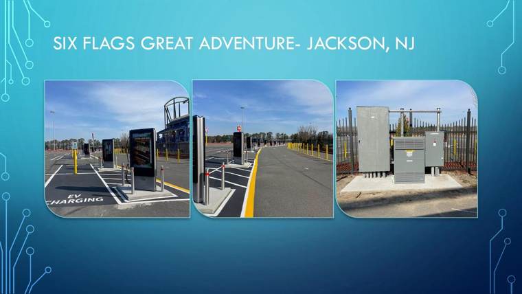 Six Flags Great Adventure EV charging project in Jackson, NJ